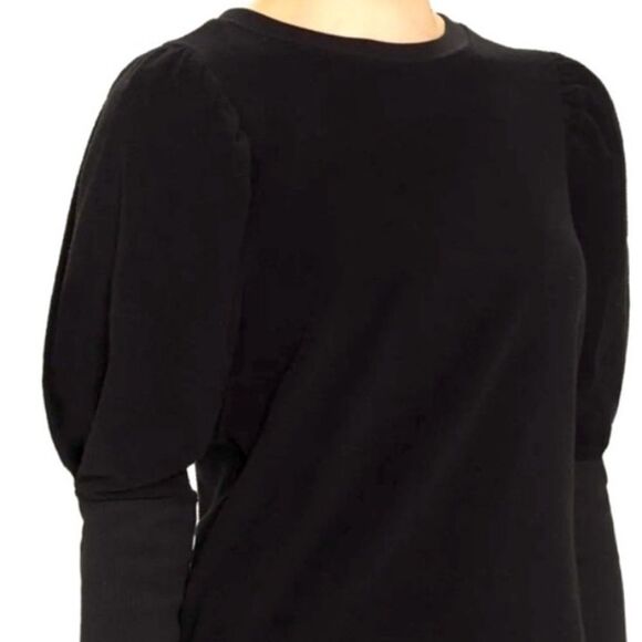 NWOT  170.00GOLDIE REVERSE FRENCH TERRY PUFF SLEEVE SWEATSHIRT Large - Picture 3 of 6